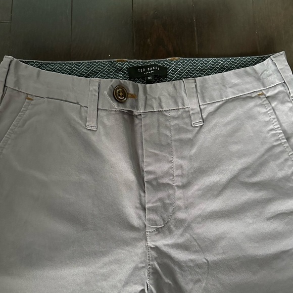 Ted Baker Men's Light Grey Purple Chinos | NWOT | 28L - Picture 7 of 10
